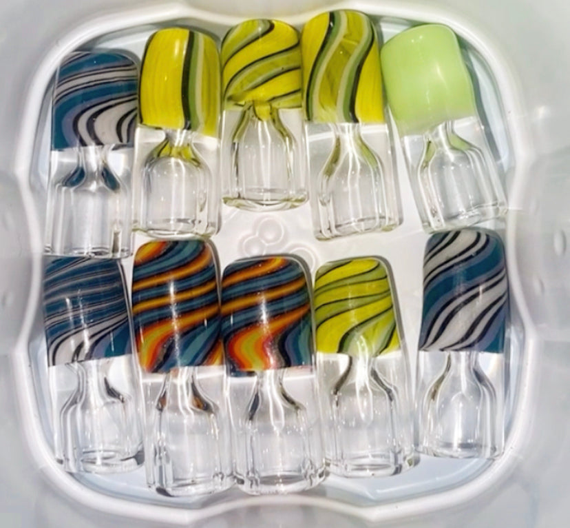 10pc small glass Jay tips