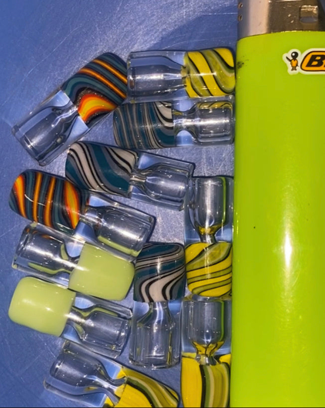 10pc small glass Jay tips