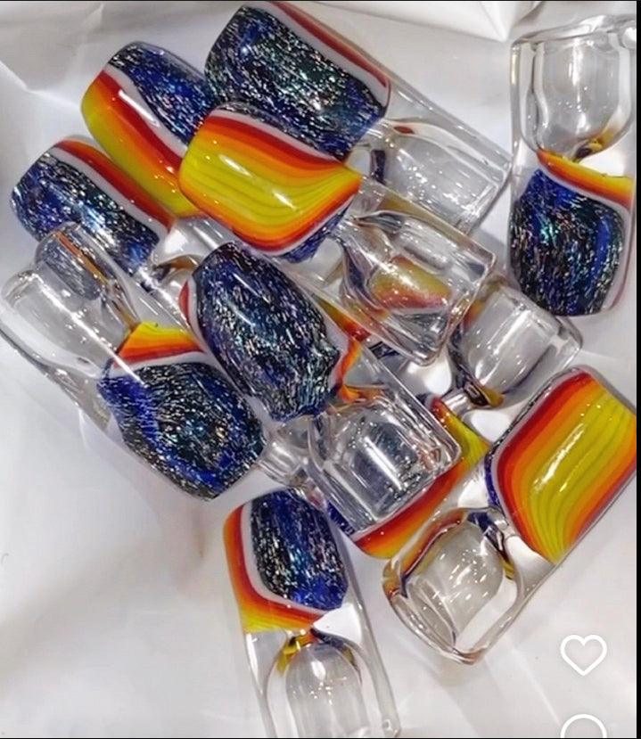 Flame dicrotic limited edition glass tip 1pc